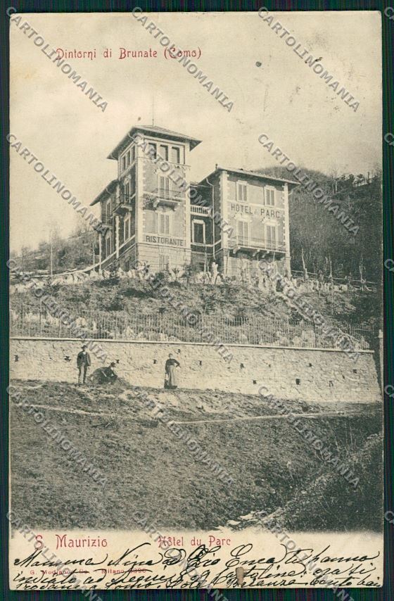 Como Brunate San Maurizio cartolina QK3337 – fronte