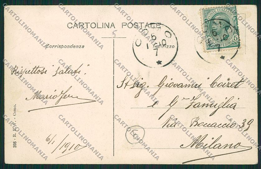 Como Brunate cartolina QK3342 – retro