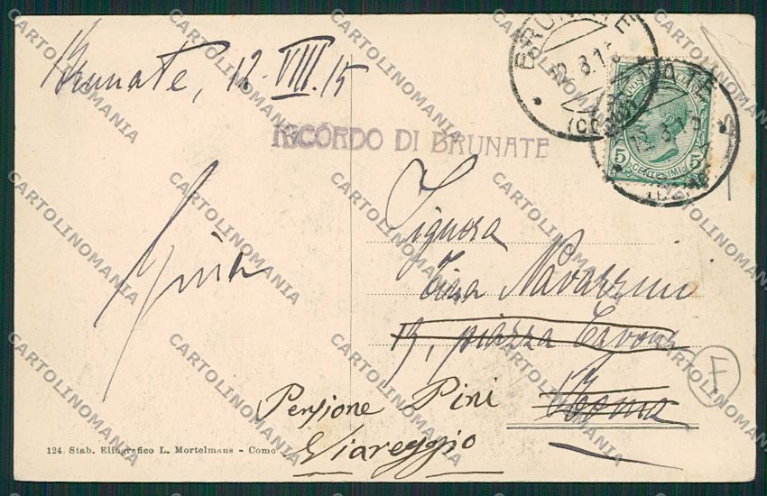 Como Brunate cartolina QK3345 – retro
