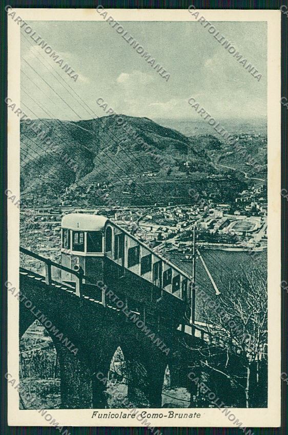 Como Brunate Funicolare PIEGHINA cartolina QK3356 – fronte