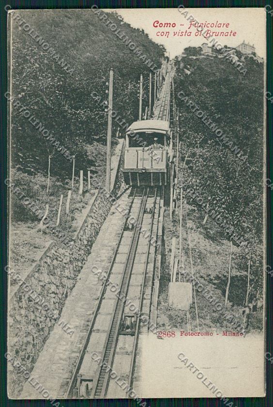 Como Brunate Funicolare cartolina QK3357 – fronte