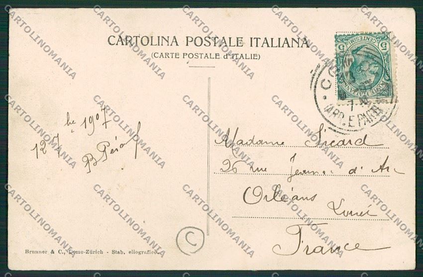 Como Brunate Funicolare cartolina QK3360 – retro