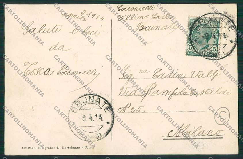 Como Brunate Funicolare cartolina QK3364 – retro
