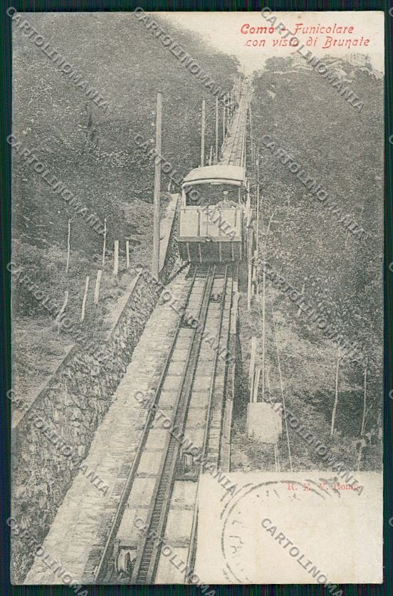 Como Brunate Funicolare cartolina QK3366 – fronte