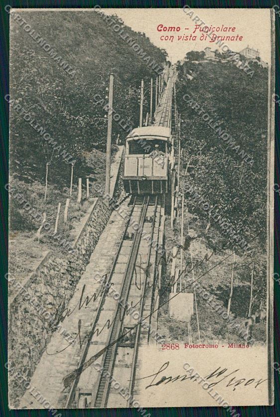 Como Brunate Funicolare cartolina QK3367 – fronte