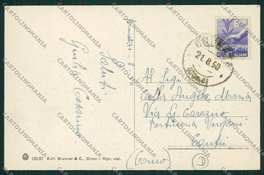 Como Brunate Funicolare cartolina QK3372 – retro