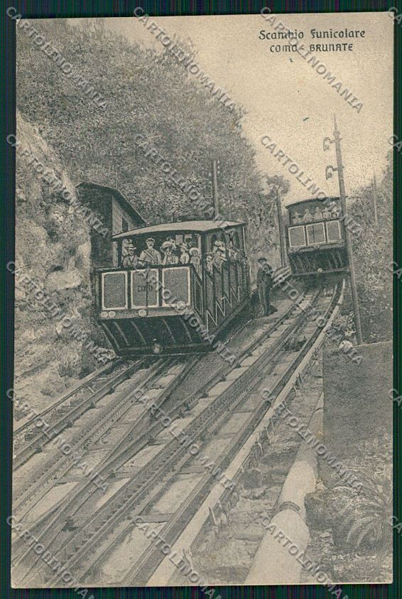 Como Brunate Funicolare cartolina QK3376 – fronte
