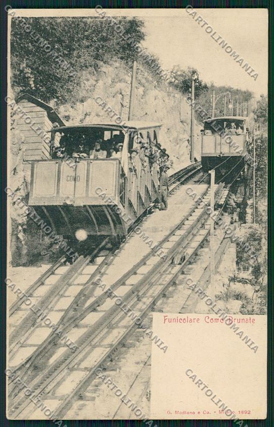 Como Brunate Funicolare cartolina QK3377 – fronte