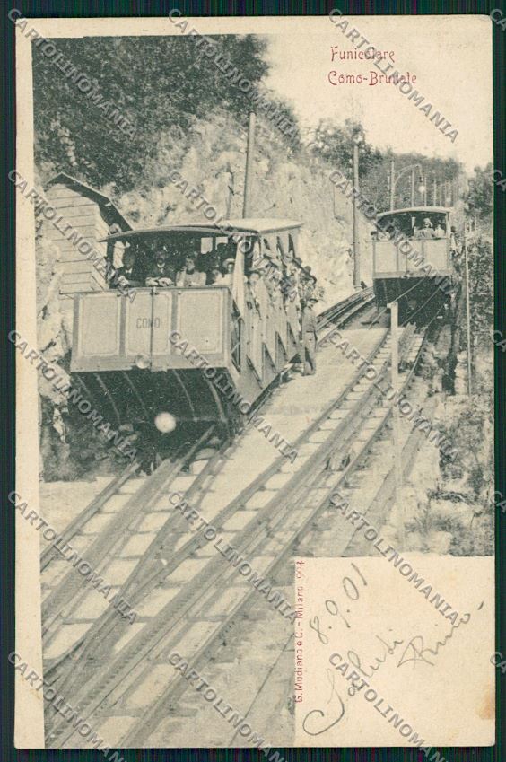 Como Brunate Funicolare cartolina QK3378 – fronte