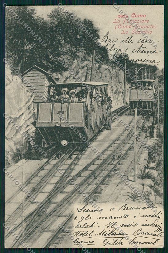 Como Brunate Funicolare cartolina QK3381 – fronte