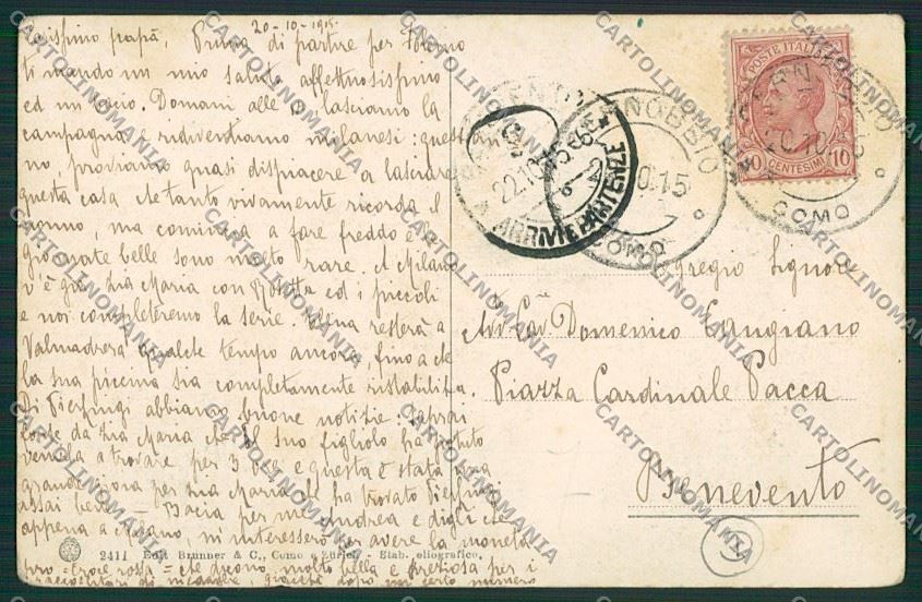 Como Brunate Funicolare PIEGA cartolina QK3392 – retro