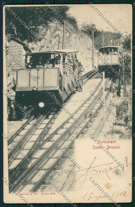 Como Brunate Funicolare cartolina QK3394 – fronte