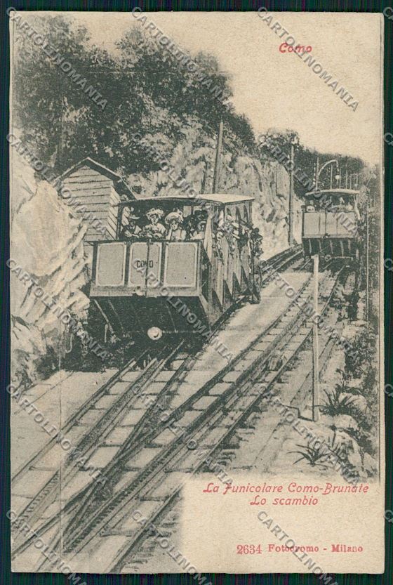 Como Brunate Funicolare cartolina QK3396 – fronte