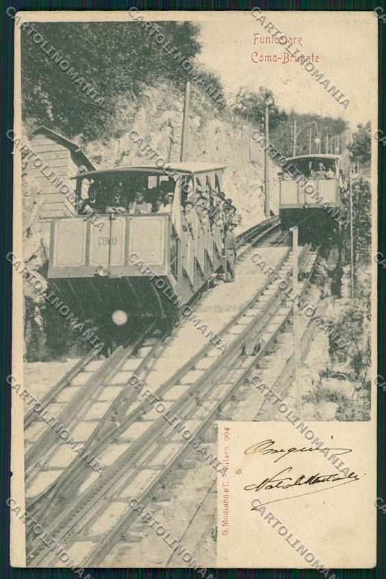Como Brunate Funicolare cartolina QK3397 – fronte