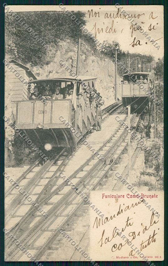 Como Brunate Funicolare cartolina QK3398 – fronte