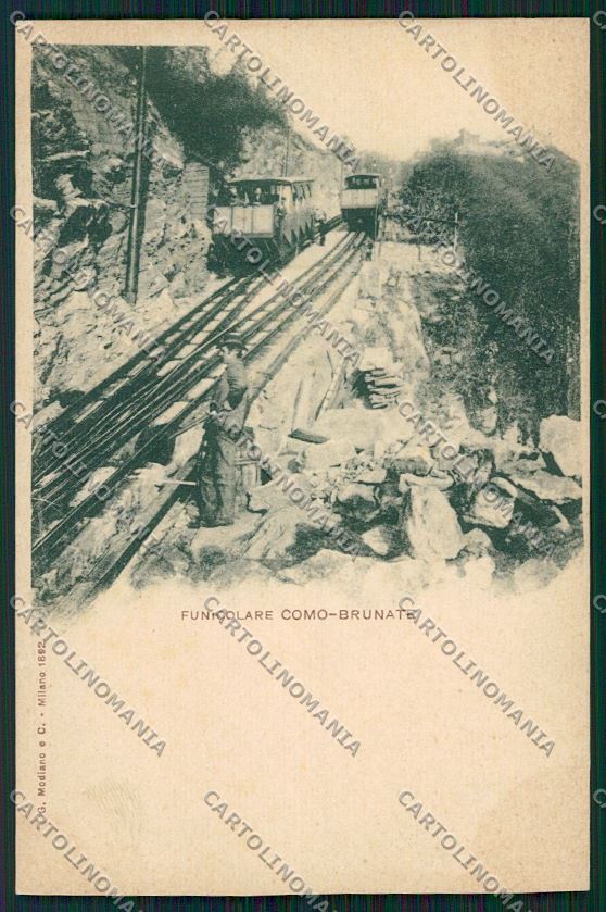 Como Brunate Funicolare cartolina QK3399 – fronte