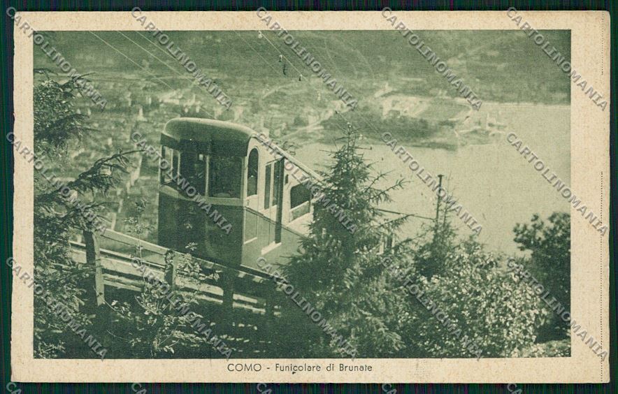 Como Brunate Funicolare cartolina QK3400 – fronte