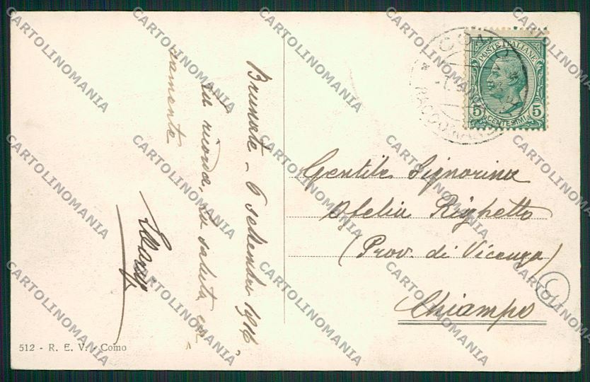 Como Brunate San Maurizio cartolina QK3409 – retro