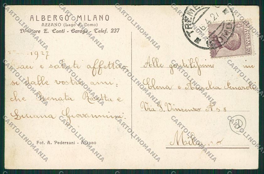 Como Azzano cartolina QK3427 – retro