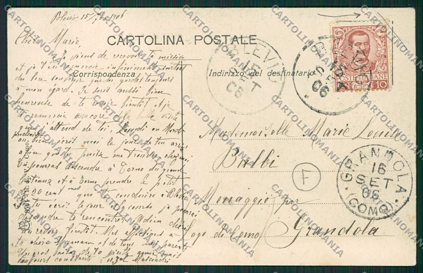 Como Blevio ABRASA PIEGA cartolina QK3434 – retro