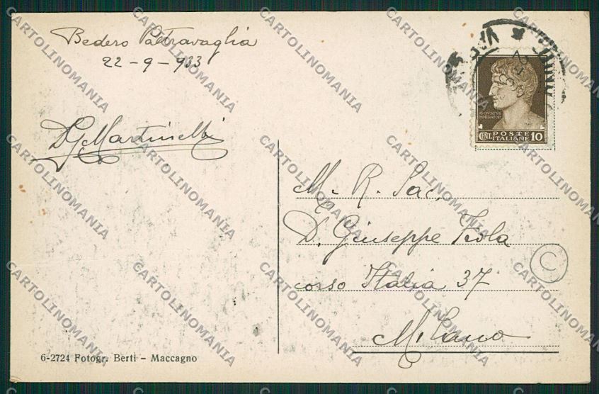 Varese Bedero cartolina QK3442 – retro