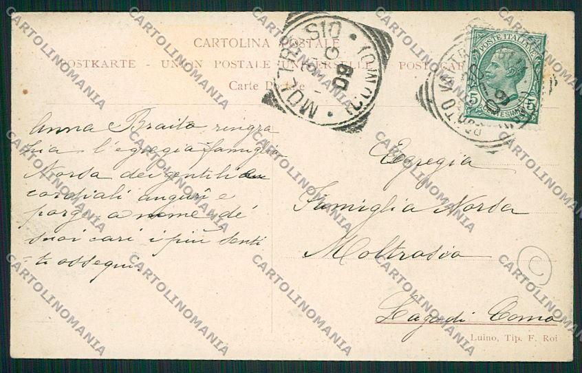 Varese Castelveccana Nasca cartolina QK3464 – retro