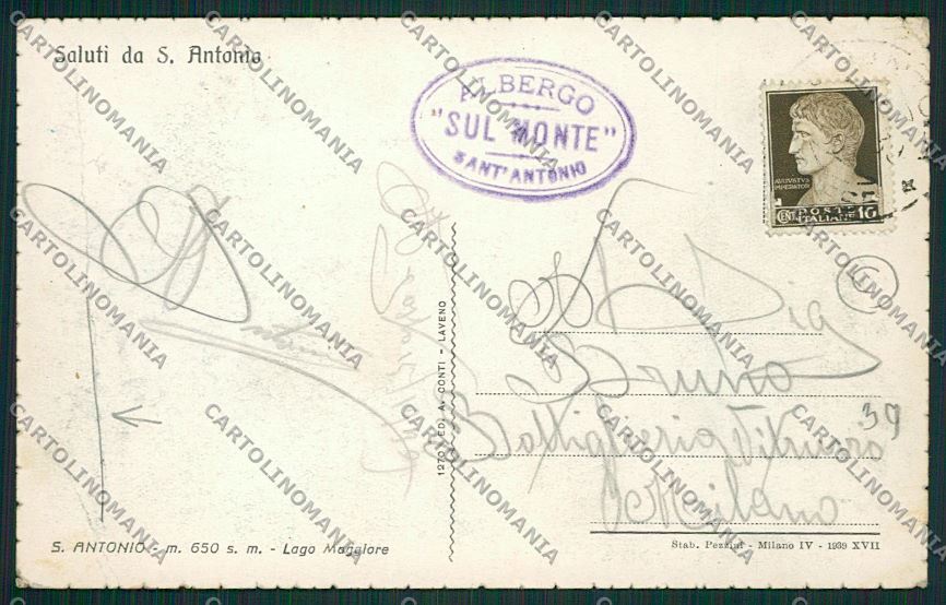 Varese Castelveccana Sant'Antonio PIEGA cartolina QK3467 – retro