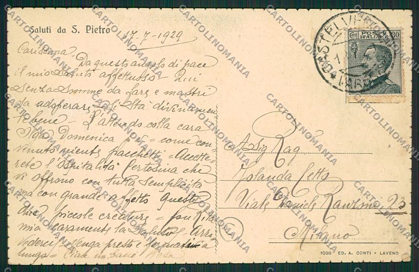 Varese Castelveccana San Pietro cartolina QK3473 – retro