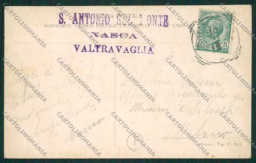 Varese Castelveccana Sant'Antonio Nasca cartolina QK3479 – retro