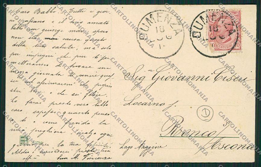 Varese Dumenza cartolina QK3486 – retro
