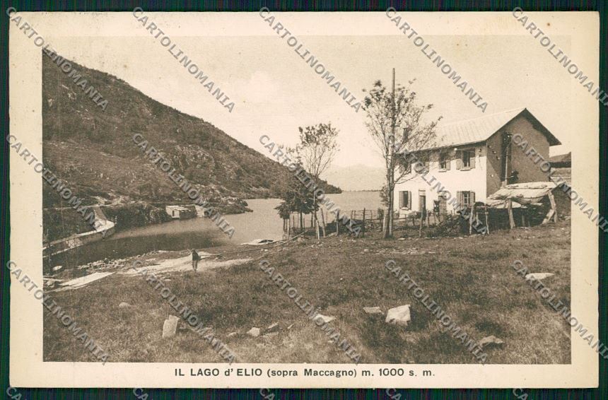 Varese Maccagno Lago d'Elio PIEGA cartolina QK3489 – fronte