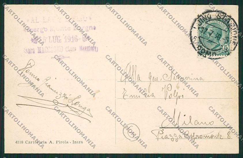 Varese Maccagno Lago d'Elio Saluti da cartolina QK3499 – retro