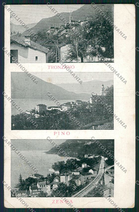 Varese Pino Zenna Tronzano PIEGATA cartolina QK3512 – fronte