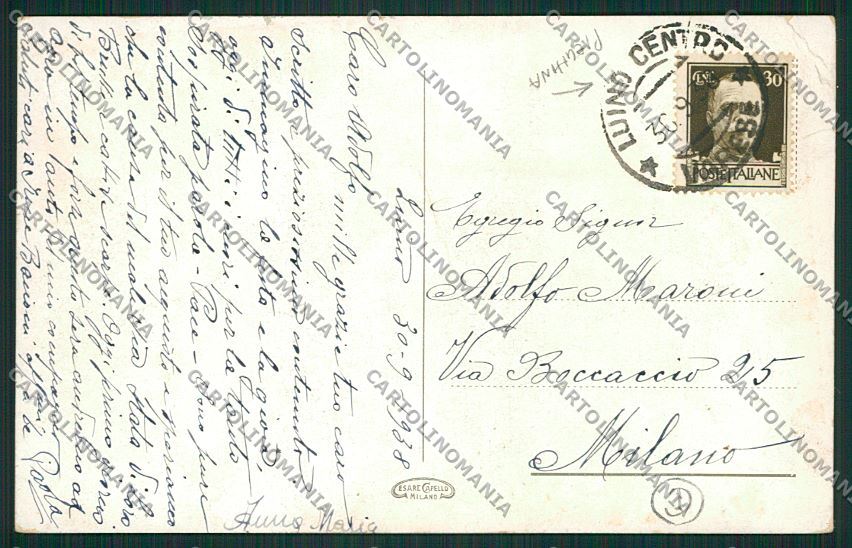 Varese Grantola ? PIEGHINA cartolina QK3535 – retro