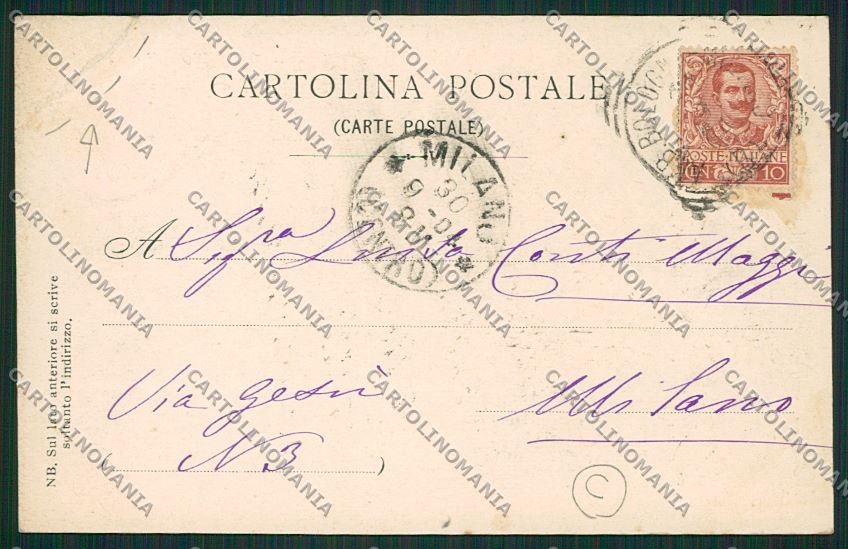 Lodi Cavenago d'Adda PIEGHINA cartolina QK3545 – retro