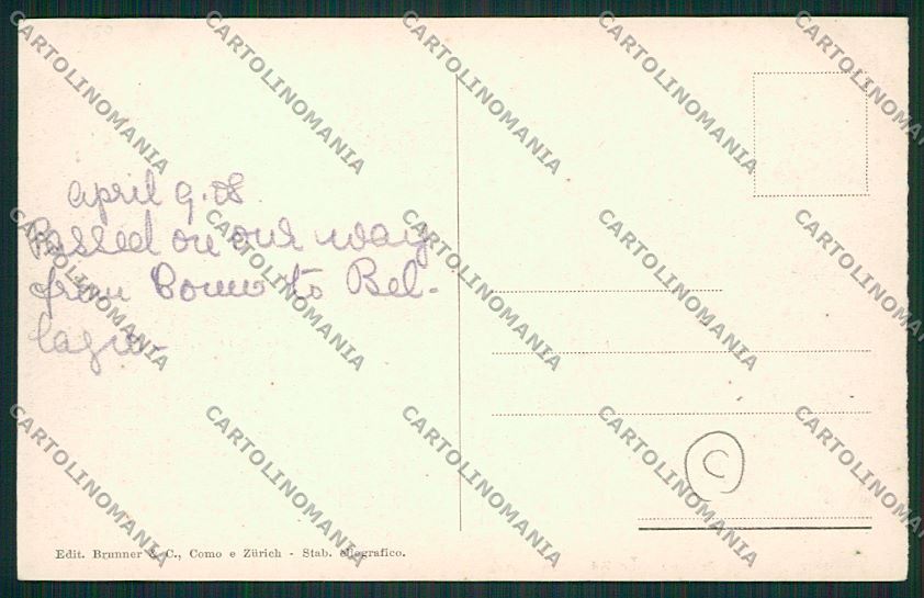Como Torno Battello cartolina QK3547 – retro