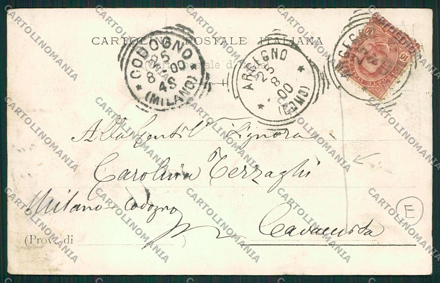 Como Lanzo d'Intelvi Garibaldi PIEGA cartolina QK3586 – retro