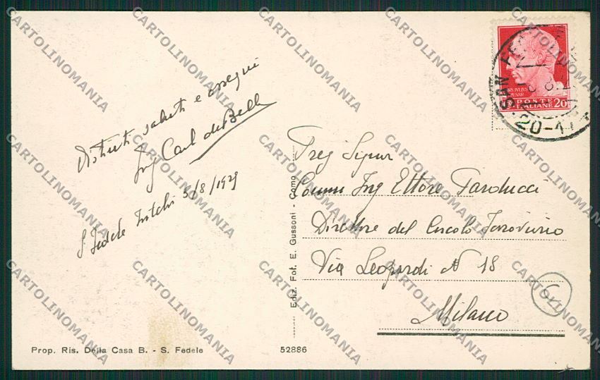 Como San Fedele d'Intelvi cartolina QK3631 – retro
