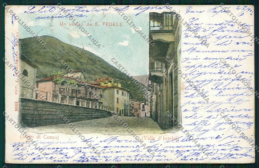 Como San Fedele d'Intelvi PIEGHINE cartolina QK3637 – fronte