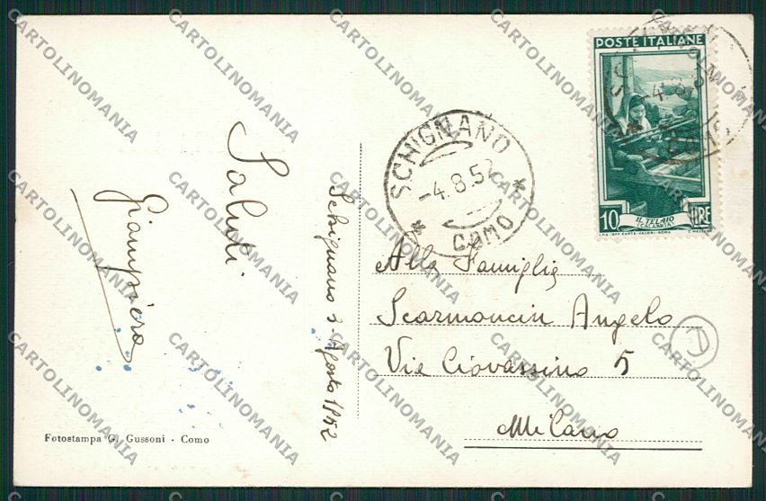 Como Schignano Saluti da cartolina QK3644 – retro