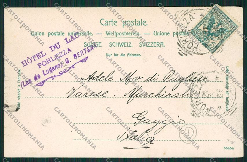 Como Porlezza cartolina QK3650 – retro