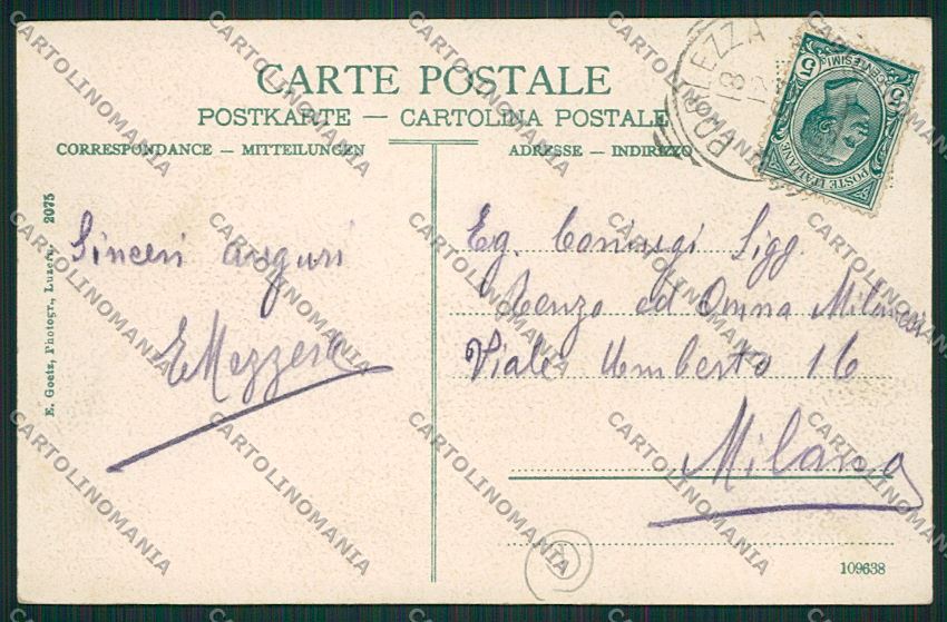 Como Porlezza cartolina QK3652 – retro