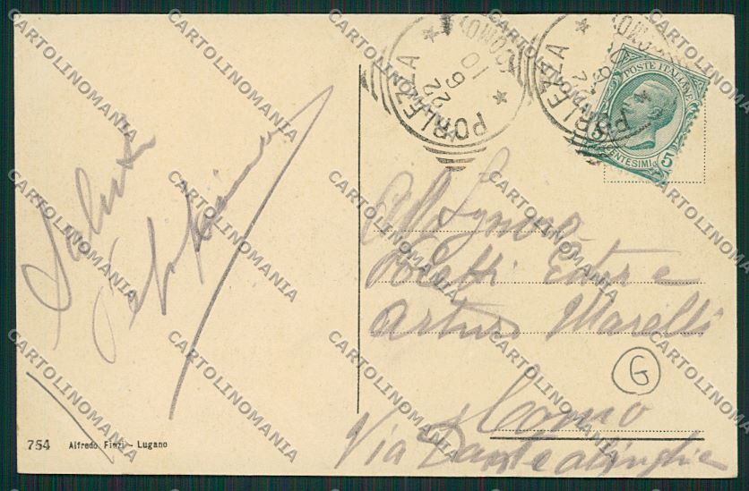 Como Porlezza PIEGA cartolina QK3665 – retro
