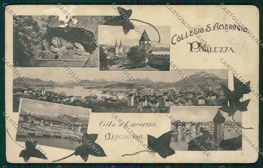 Como Porlezza Lucerna ABRASA cartolina QK3667 – fronte