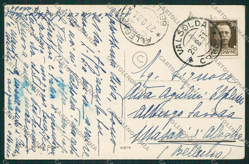 Como San Mamette cartolina QK3669 – retro