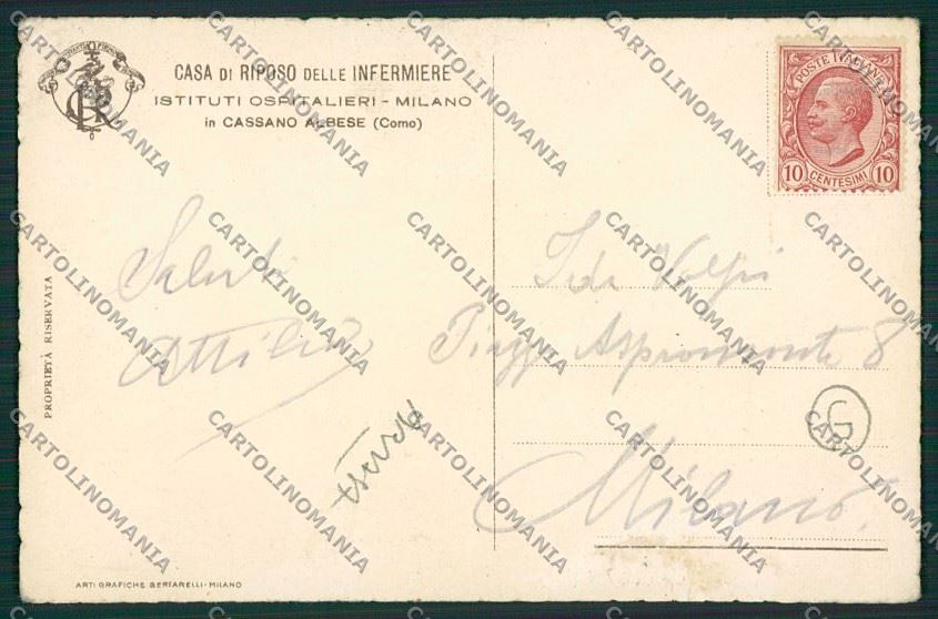 Como Albese con Cassano ABRASA cartolina QK3685 – retro