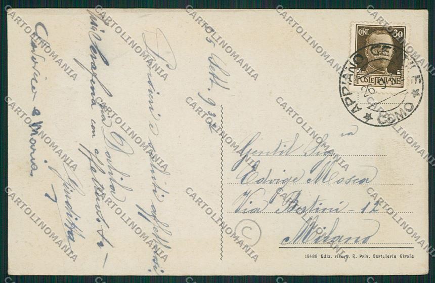 Como Appiano Gentile cartolina QK3697 – retro
