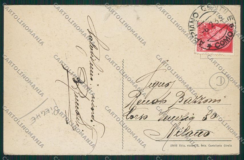 Como Appiano Gentile PIEGHE cartolina QK3700 – retro