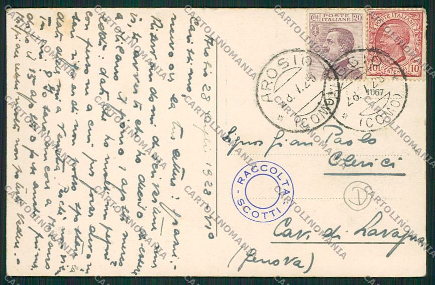 Como Arosio cartolina QK3707 – retro