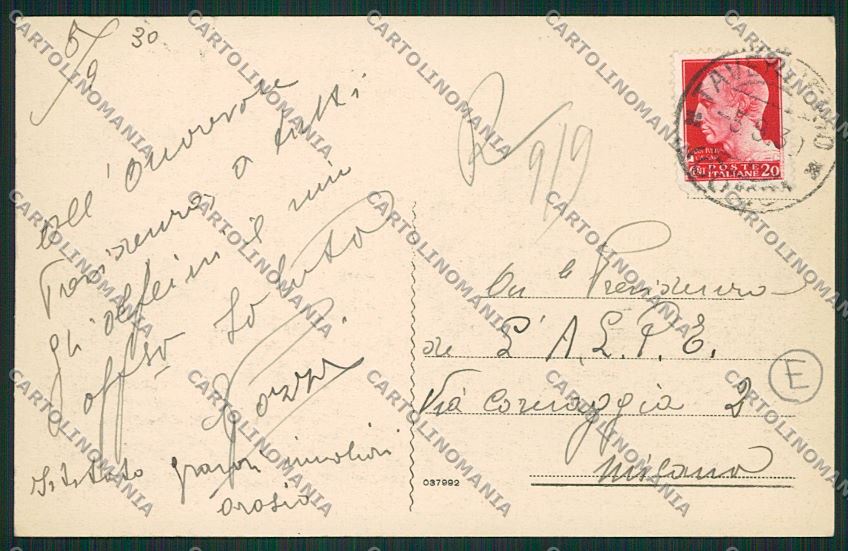 Como Arosio cartolina QK3710 – retro